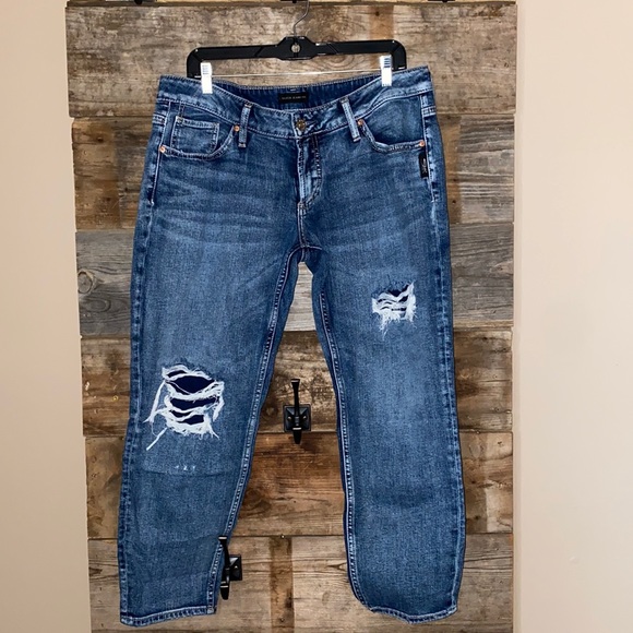 Silver Jeans Womens Boyfriend Capri 3 